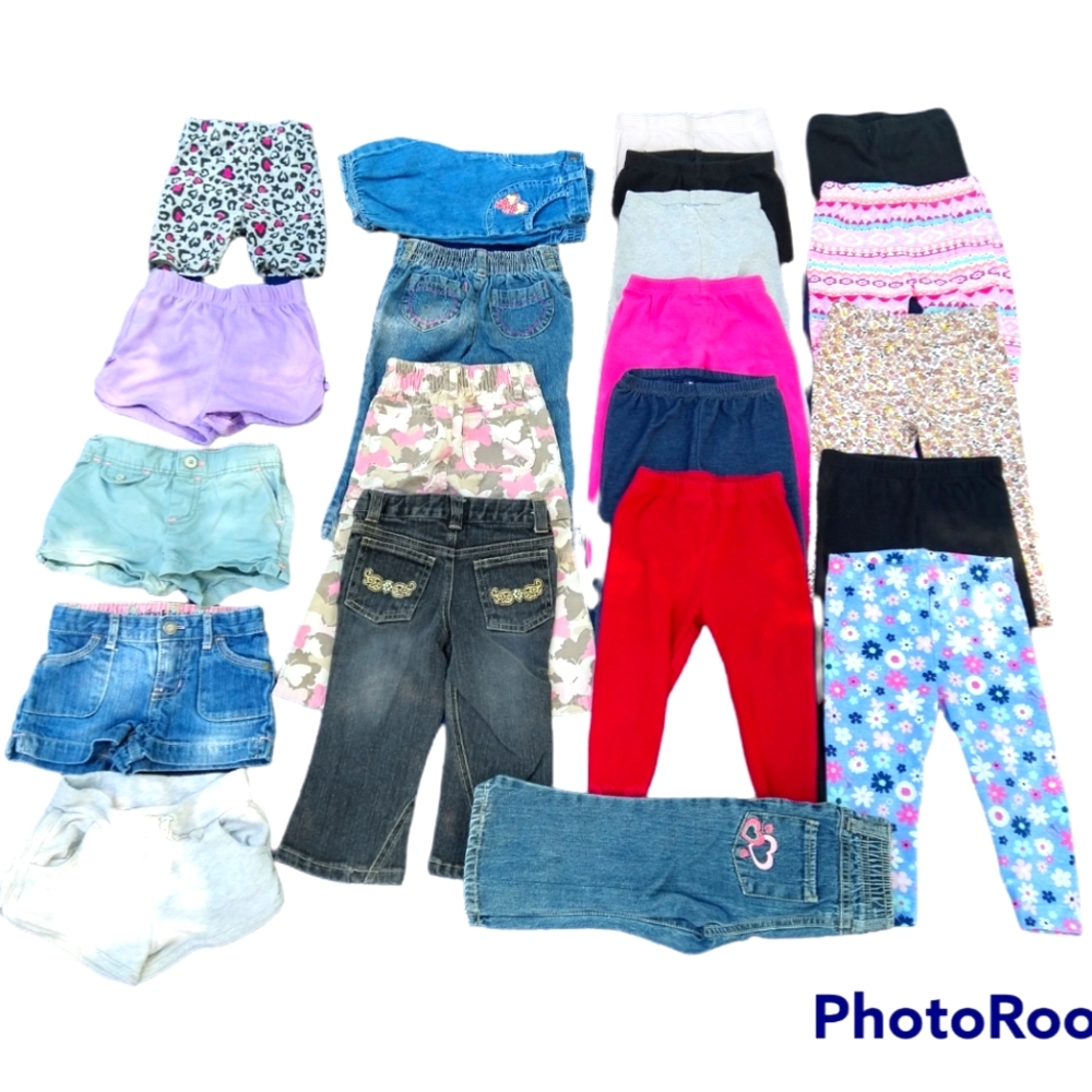 Girl's 21 Piece ! 18 month Lot of pants/bottoms
